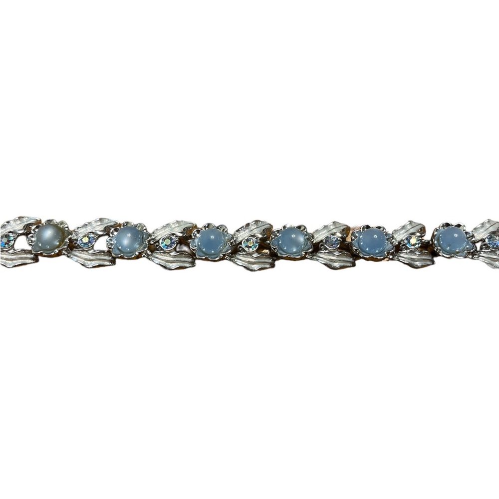 Vintage Judy Lee Silver Toned Floral Bracelet - Picture 2 of 3